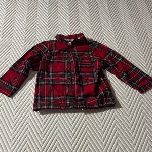 Petite Plume Plaid Red Kids Button Shirt